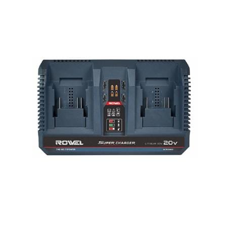 แท่นชาร์จแบตเตอรี่ 2 ช่อง ROWEL BCR2040D 20 โวลต์ 4.0 แอมแปร์_0