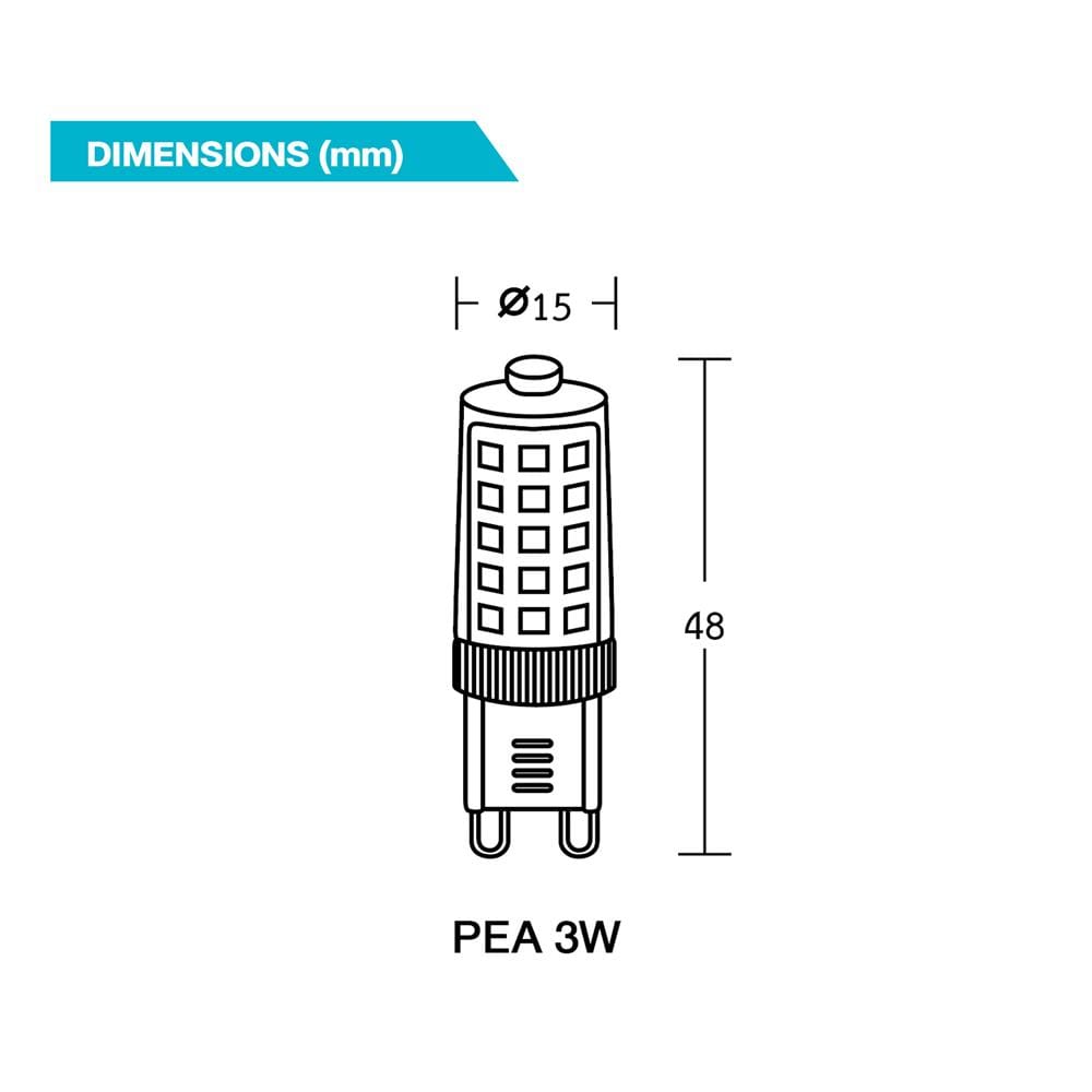 หลอด LED BEC PEA 3 วัตต์ WARM WHITE G9