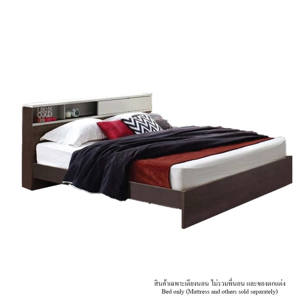เตียง 6 ฟุต KONCEPT ELCA 19241627 BROWN สี WENGE