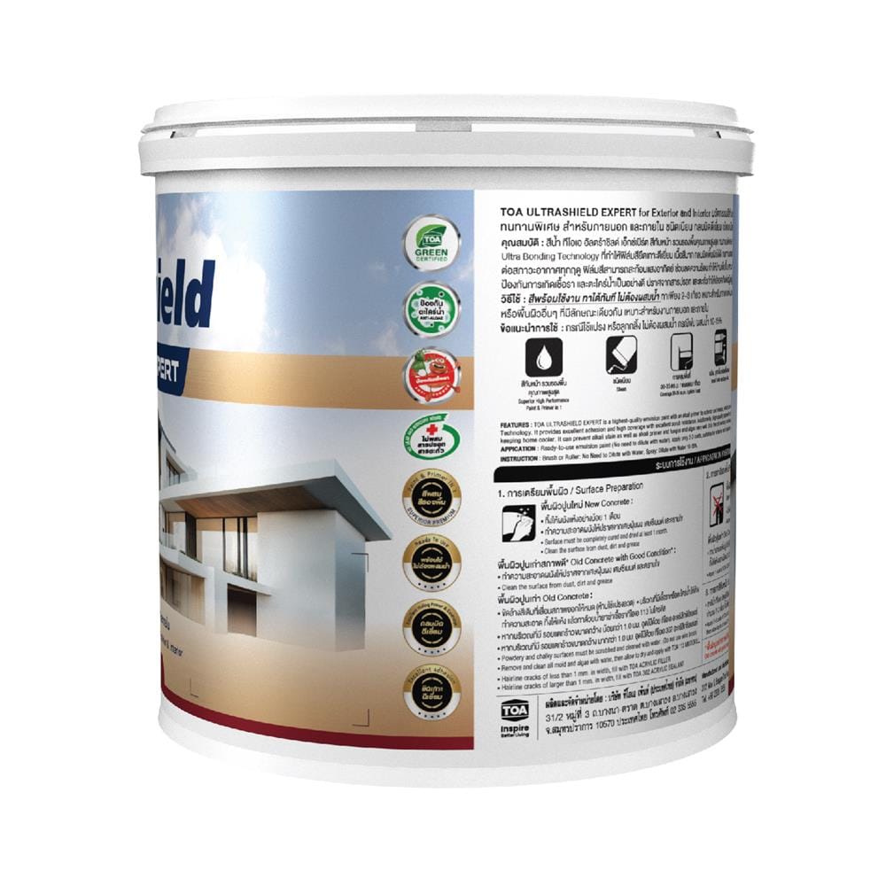 สีน้ำทาภายใน-ภายนอก ชนิดเนียน TOA ULTRASHIELD EXPERT BASE C 1 แกลลอน