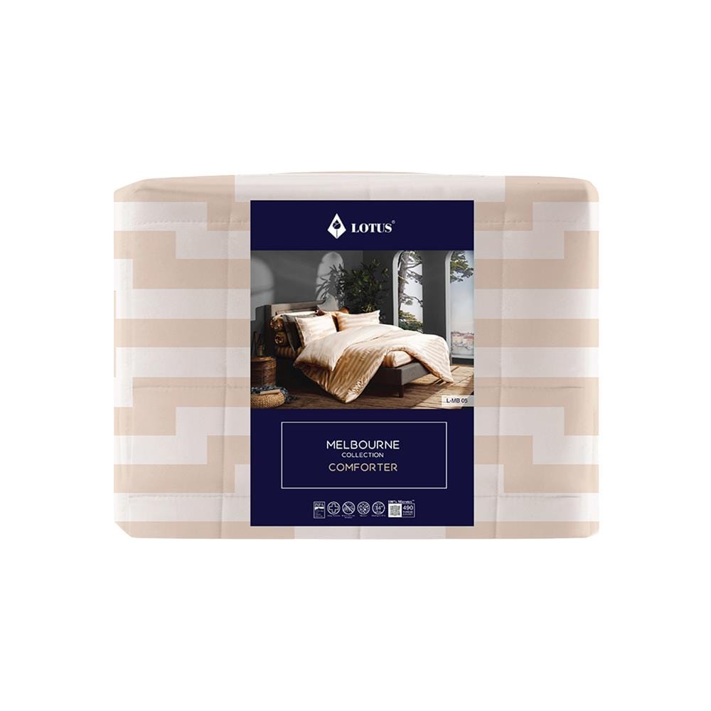 ผ้านวม LOTUS MELBOURNE L-MB 05 100x90 นิ้ว สี BEIGE