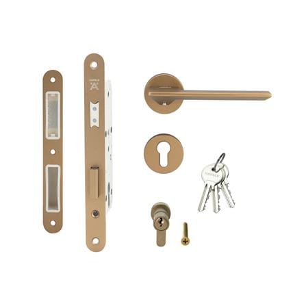 มือจับก้านโยกห้องทั่วไป MORTISE HAFELE 489.11.135 สีทองเหลืองรมดำ_1