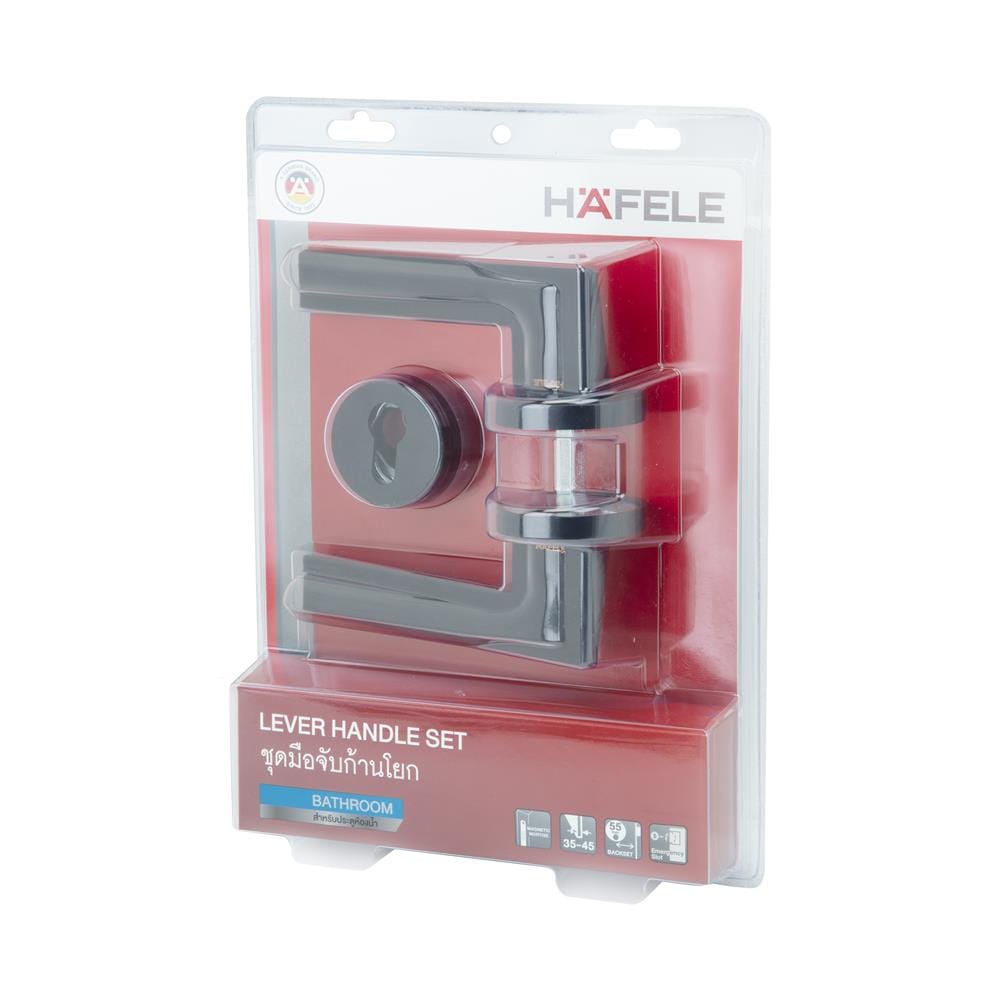 มือจับก้านโยกห้องน้ำ MORTISE HAFELE 489.11.134 สีดำ