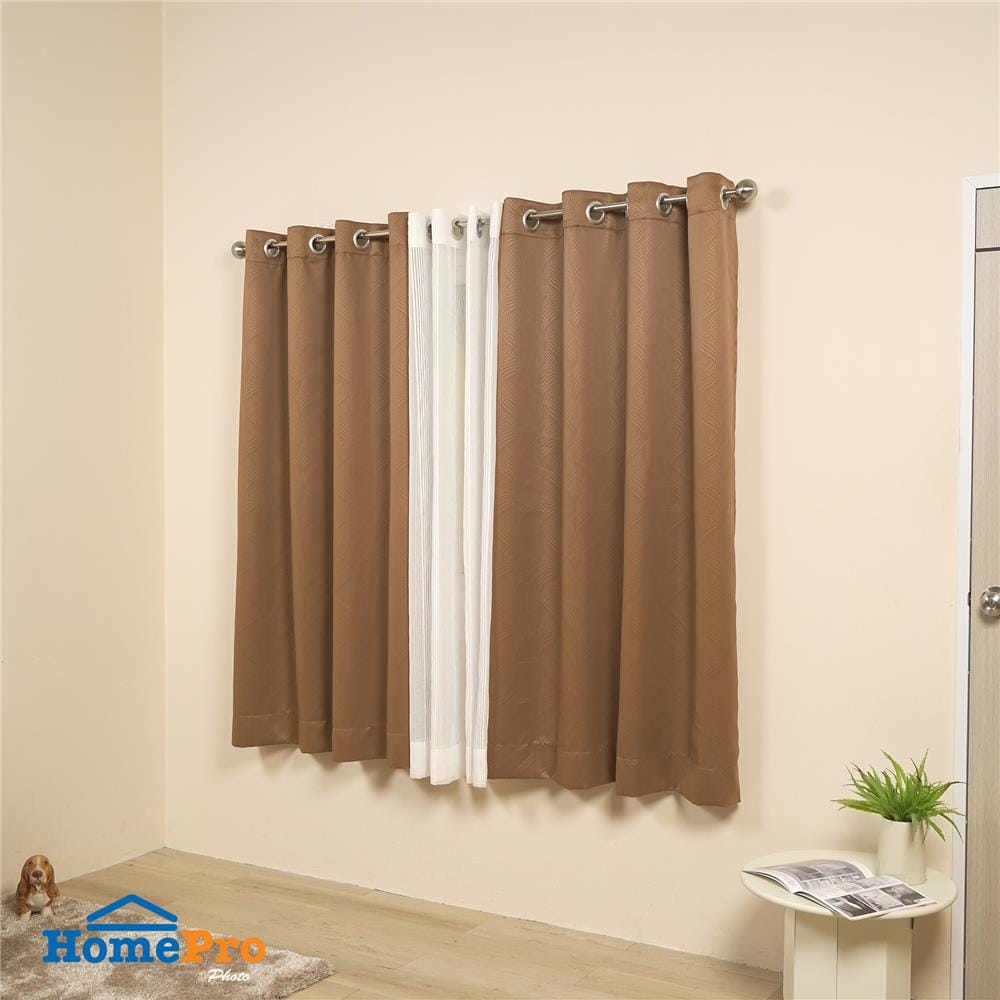 ผ้าม่าน EYELET HOME LIVING STYLE CURVE UV 140x160 ซม. สีน้ำตาล