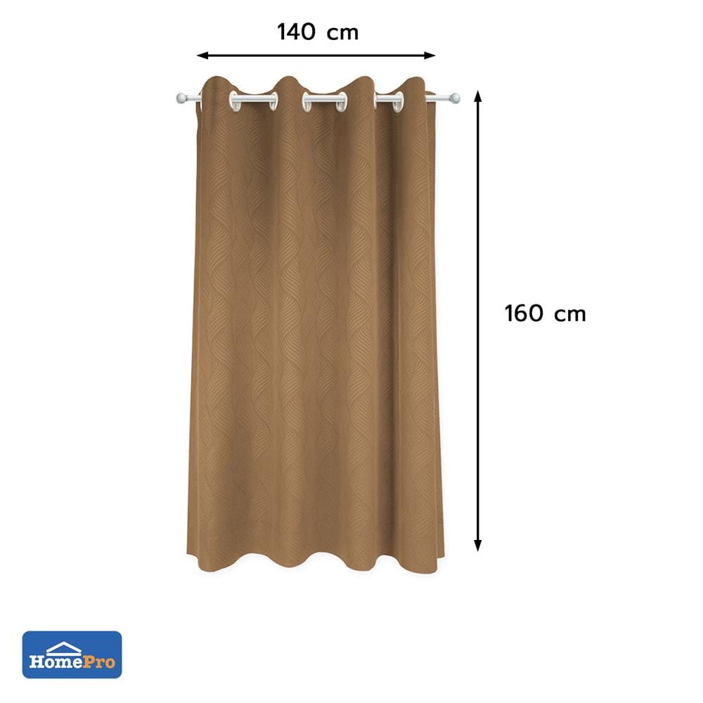 ผ้าม่าน EYELET HOME LIVING STYLE CURVE UV 140x160 ซม. สีน้ำตาล