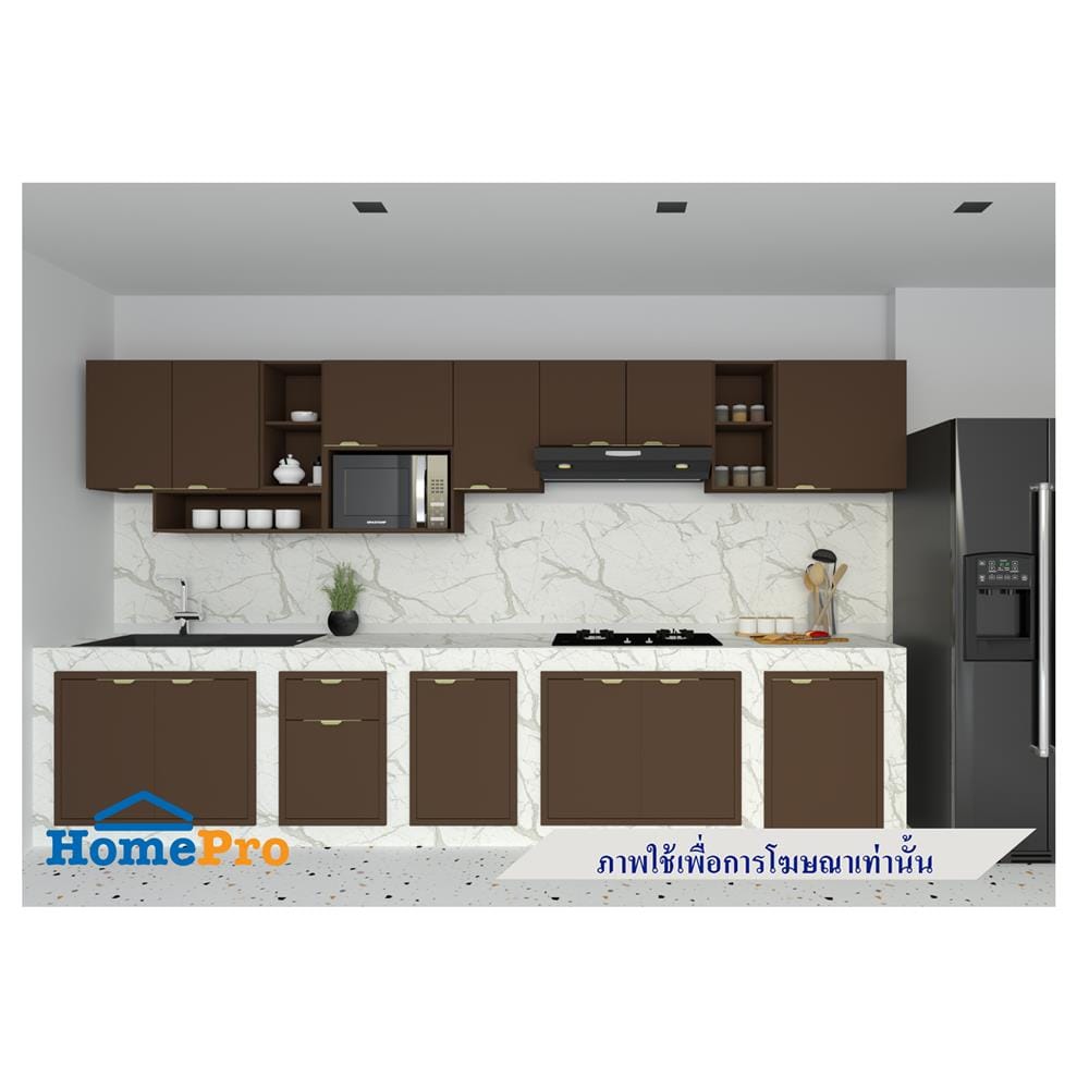บานซิงค์เดี่ยว MJ GLITTER 46x66 ซม. สี CHOC MOOSE