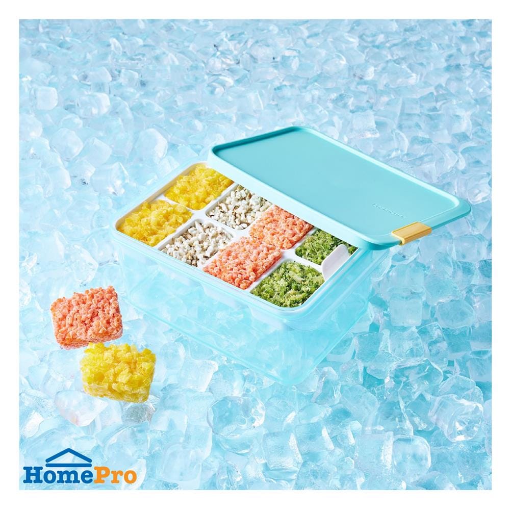 กล่องอาหารพร้อมบล็อก 1.65 ลิตร LOCKNLOCK FREEZER FIT สีฟ้า