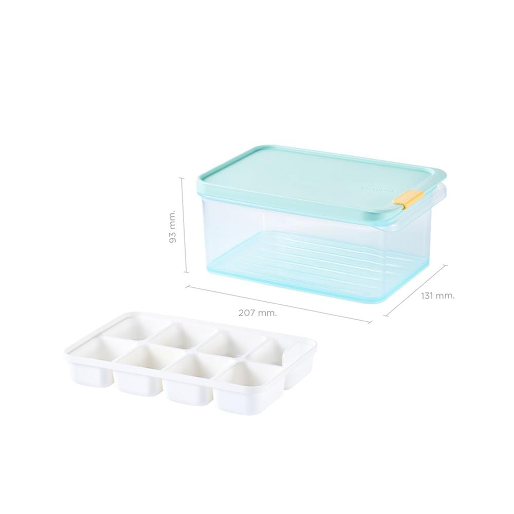 กล่องอาหารพร้อมบล็อก 1.65 ลิตร LOCKNLOCK FREEZER FIT สีฟ้า