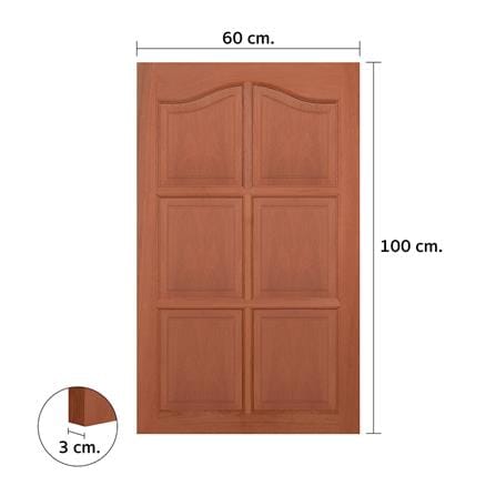 หน้าต่างไม้เนื้อแข็ง VK VK352 6 ฟัก (ปีกนก) 60x100 ซม. สีธรรมชาติ_3