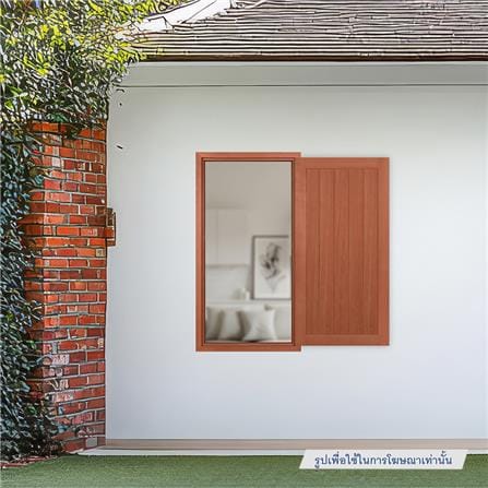 วงกบหน้าต่างไม้เบญจพรรณ 1 ช่อง VK 50x100 ซม. สีธรรมชาติ_3