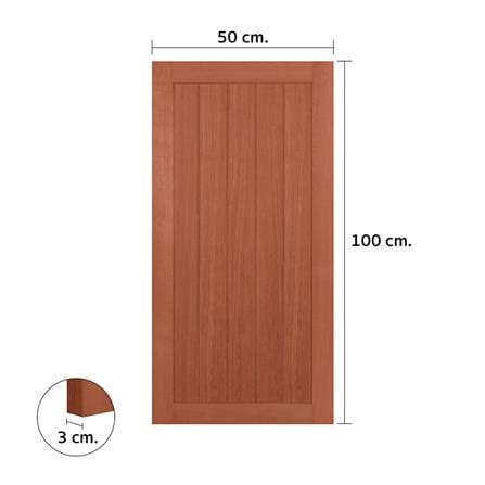 หน้าต่างไม้เนื้อแข็ง VK VK334 สายฝน 50x100 ซม. สีธรรมชาติ_3