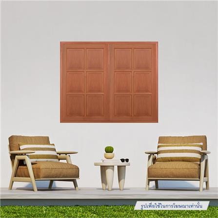 หน้าต่างไม้เนื้อแข็ง VK VK362 6 ฟัก 60x100 ซม. สีธรรมชาติ_2