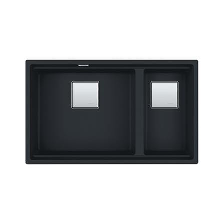 ซิงค์ฝัง 2 หลุม FRANKE KNG 120 MATT BLACK 76 ซม. สีดำ_0