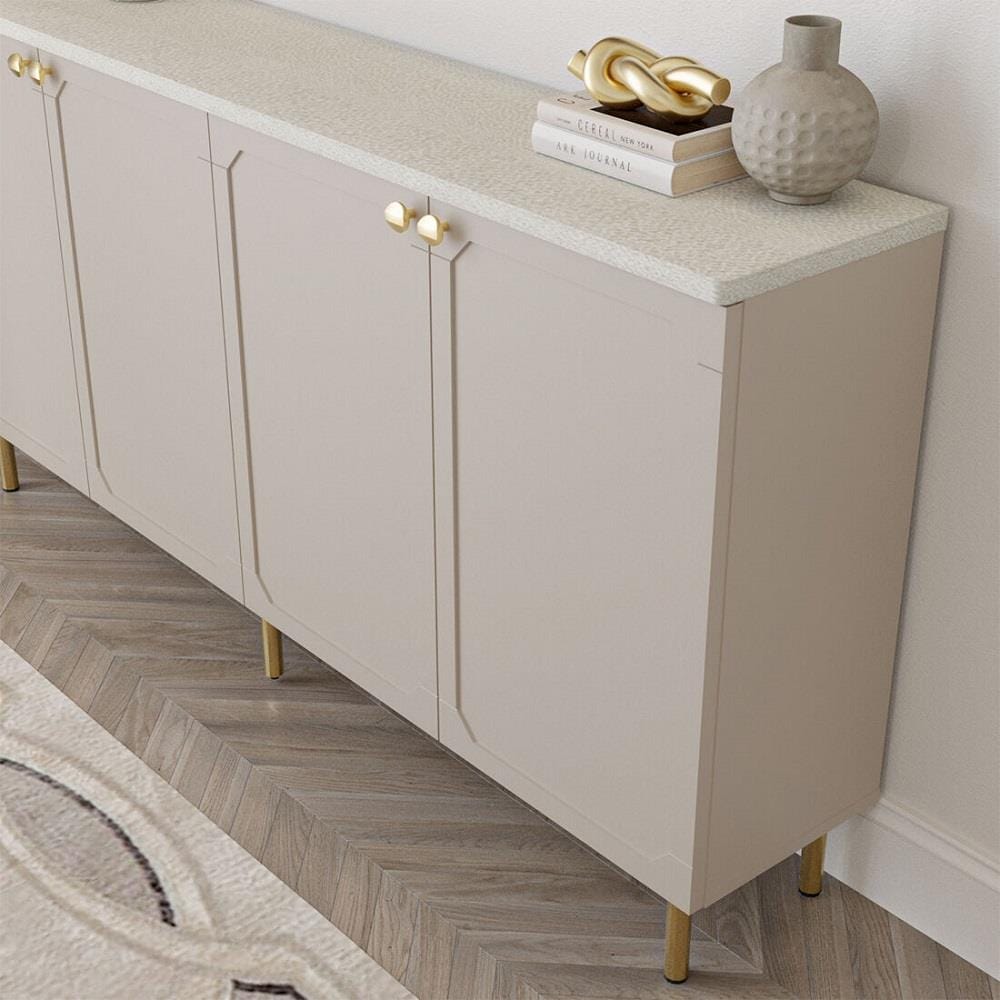 ตู้เตี้ย SB FURNITURE AELINA 19243216 160 ซม. สีครีม