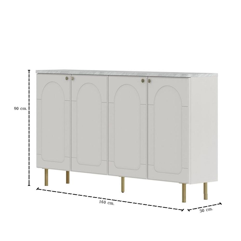 ตู้เตี้ย SB FURNITURE CIELA 19242370 160 ซม. สีเทาอ่อน