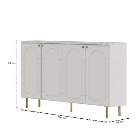 ตู้เตี้ย SB FURNITURE CIELA 19242370 160 ซม. สีเทาอ่อน_8