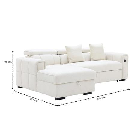 โซฟาเข้ามุมซ้าย SB FURNITURE CARNELL 19243065 สีขาว_7