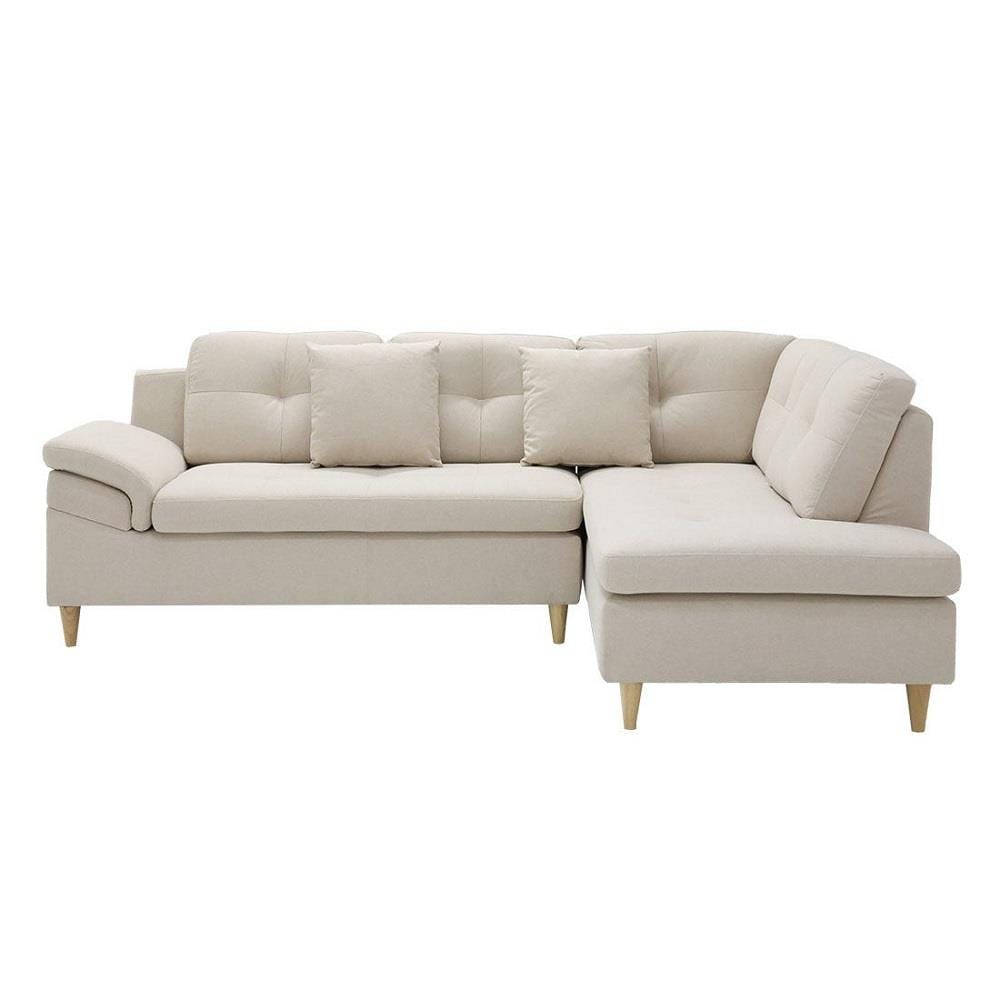 โซฟาเข้ามุมขวา KONCEPT TULIO PLUS 19226581 สีครีม