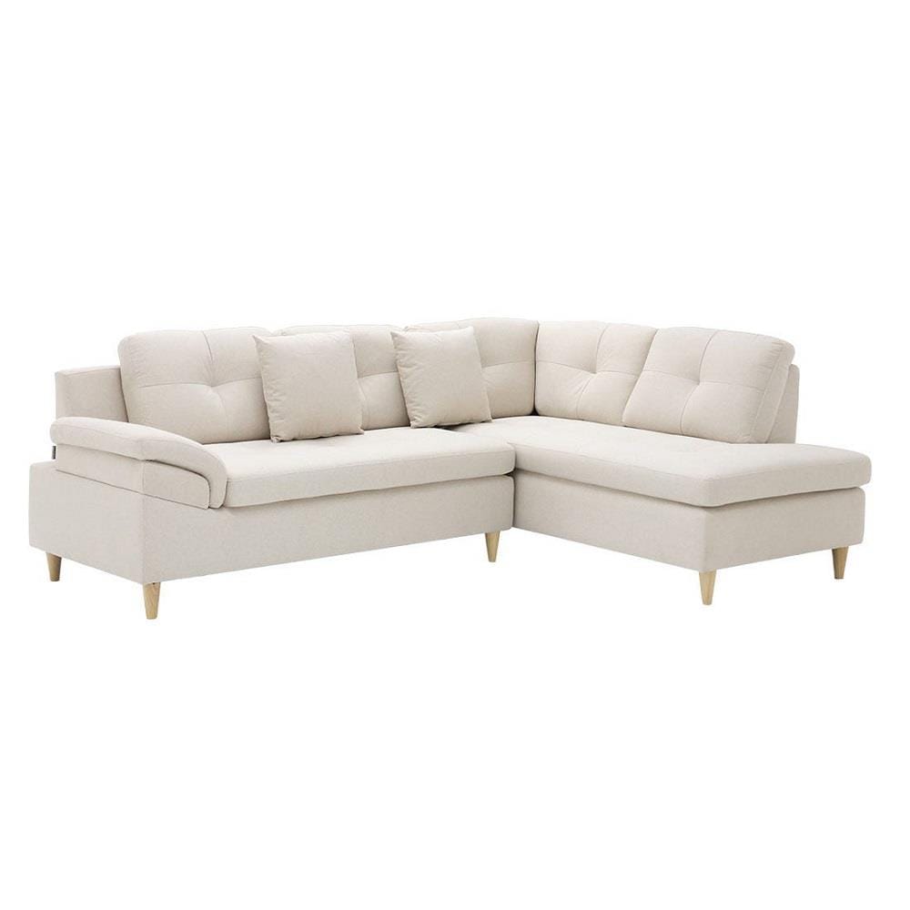 โซฟาเข้ามุมขวา KONCEPT TULIO PLUS 19226581 สีครีม