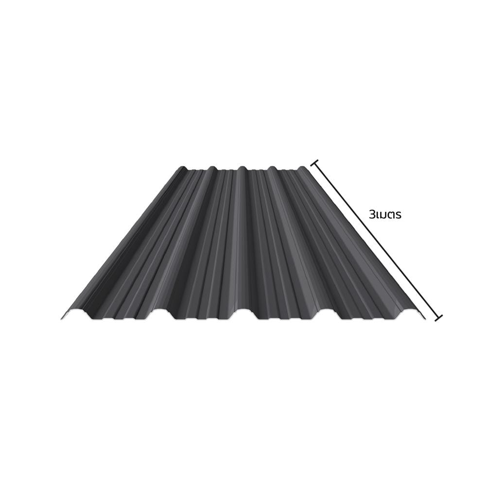 แผ่นหลังคาวินเทอร์ พลัส VG 83.6x300x2.4 ซม. สีเทา