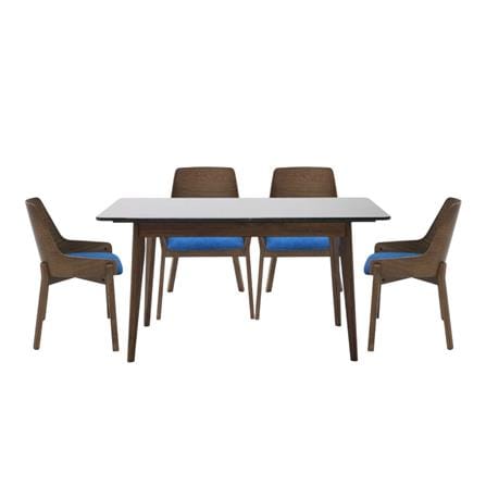 ชุดโต๊ะทานข้าว 4 ที่นั่ง SB FURNITURE FREDRIC & TIKKY 59064063 สีดำ_0