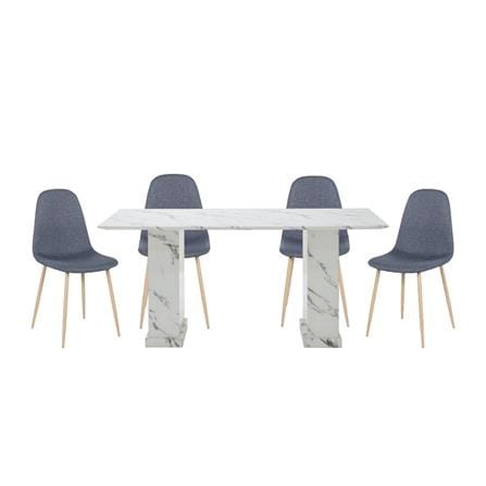 ชุดโต๊ะทานข้าว 4 ที่นั่ง SB FURNITURE BASHA & LASTA 59063633 สีขาว_0