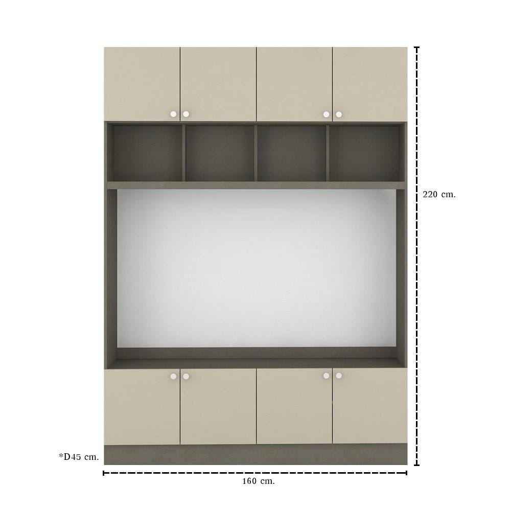 ตู้วางทีวี KONCEPT CONTINI PLUS 2-19232964 160 ซม. สีครีม