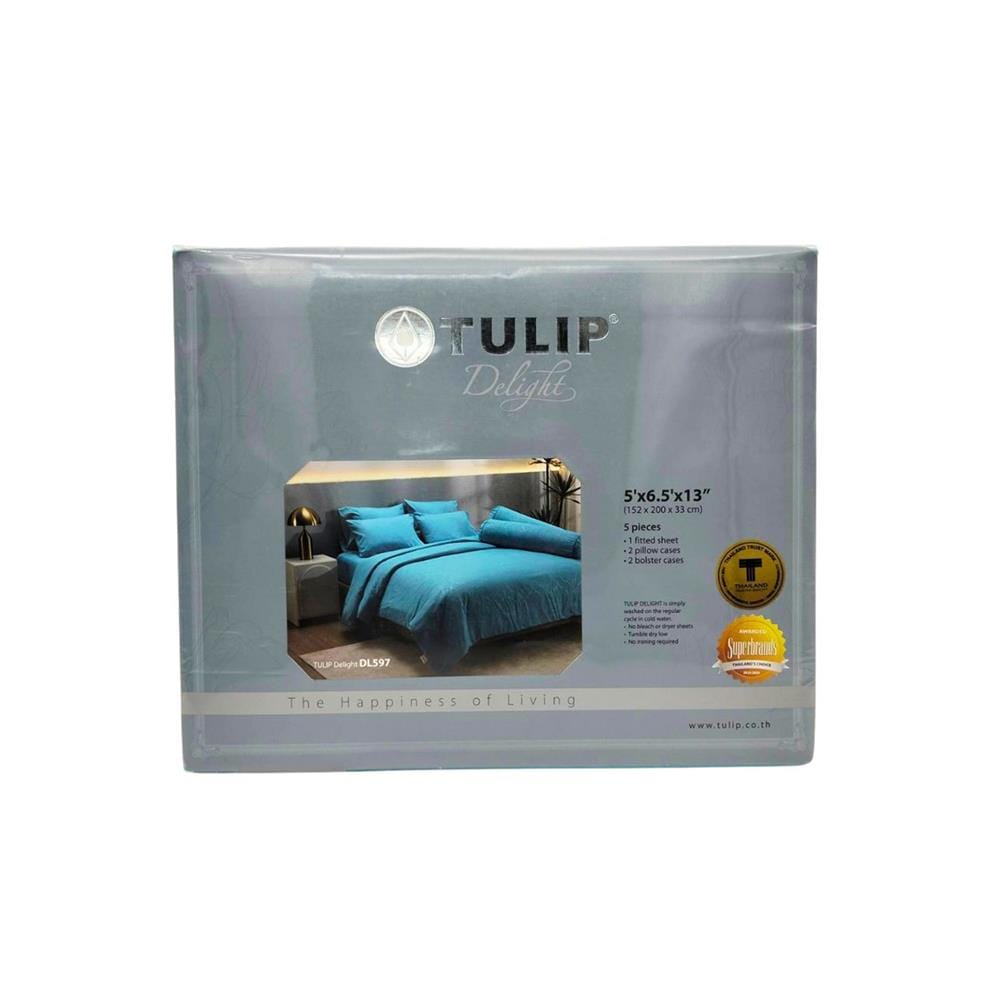 ชุดผ้าปูที่นอน 5 ฟุต (ชุด 5 ชิ้น)  TULIP DELIGHT 60057-DL597