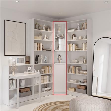 ตู้สูง บานผสม SB FURNITURE TRIXX 19247531 40 ซม. สีขาว_3