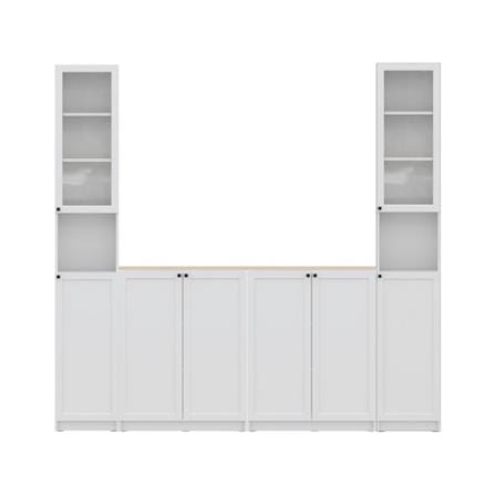 ตู้สูง บานผสม SB FURNITURE TRIXX 59064240 240 ซม. สีขาว_0