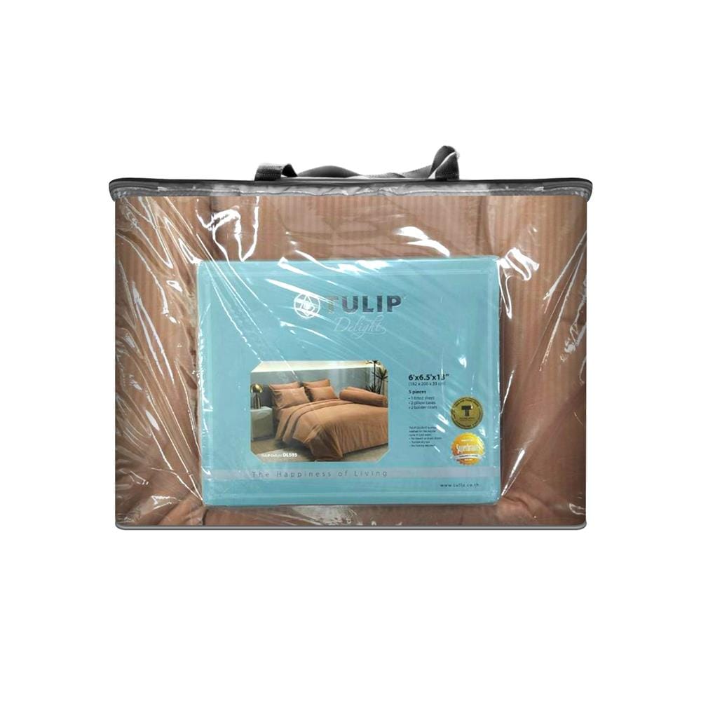 ชุดผ้าปูที่นอน 6 ฟุต (ชุด 6 ชิ้น) TULIP DELIGHT 60239-DL595