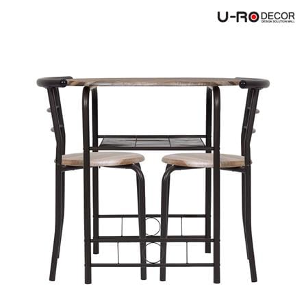 ชุดโต๊ะทานข้าว 2 ที่นั่ง U-RODECOR CHERRY 000002194 สีน้ำตาล_2