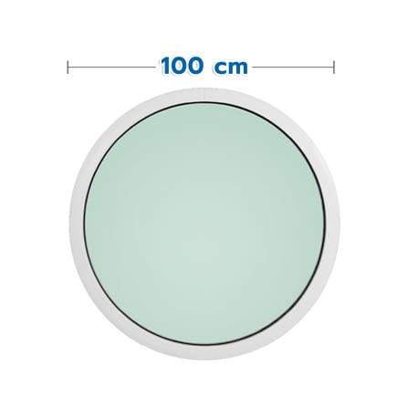 ช่องแสงหน้าต่างอะลูมิเนียม วงกลม KPA 100x100 ซม. สีขาว_0