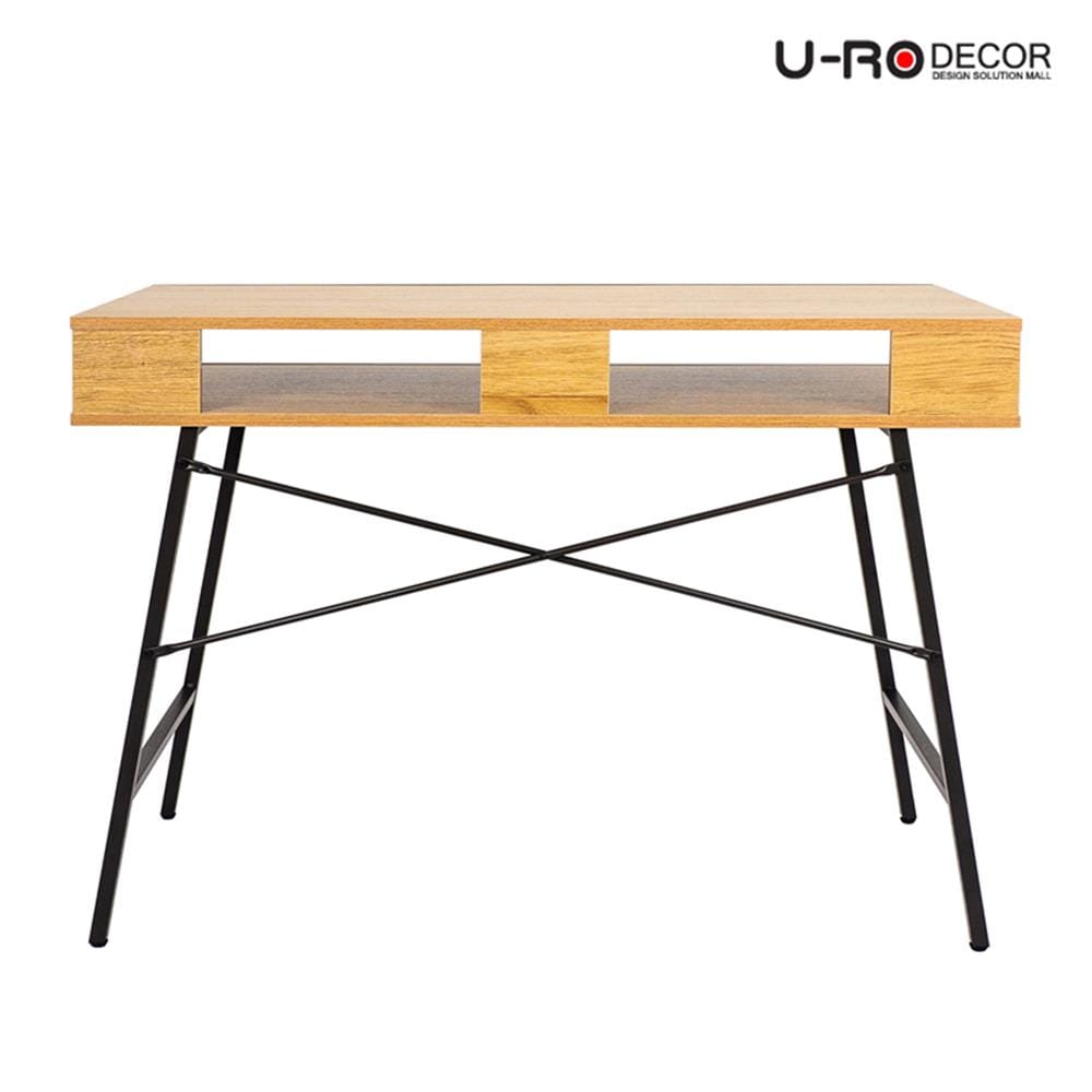 โต๊ะทำงานไม้ U-RODECOR BRUNO 110 ซม. สีโอ๊ค