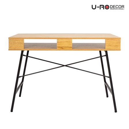 โต๊ะทำงานไม้ U-RODECOR BRUNO 110 ซม. สีโอ๊ค_2