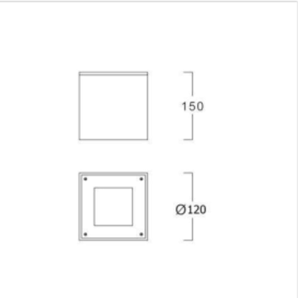 ดาวน์ไลท์ L&E 25-01953 L&E 4.7 นิ้ว สีดำ เหลี่ยม