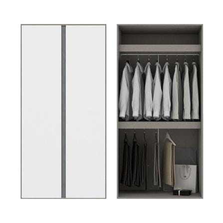 ตู้เสื้อผ้า 2 บานเปิด KONCEPT BLOX 59061622 100 ซม. สีขาว_1