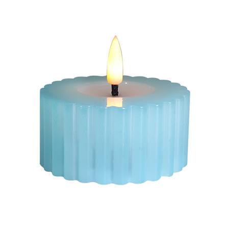 เทียนตกแต่ง LED CLAIRE WAVY 3.5 ซม. สีฟ้า_1