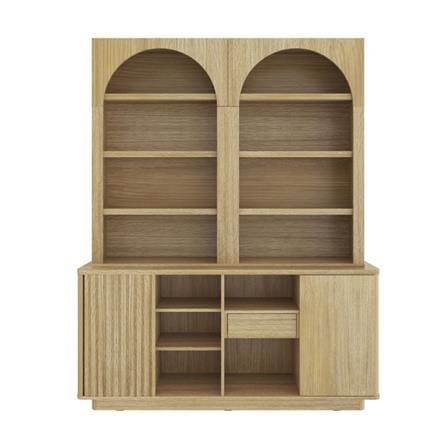 ตู้สูง บานผสม SB FURNITURE VALLEY 19242369 160 ซม. สีโอ๊ค_2