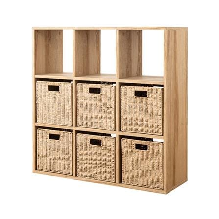 ชั้นวางของโล่ง 9 ช่อง KONCEPT KORA 19231437 97 ซม. สีลินเบิร์กโอ๊ค_0