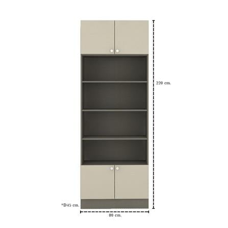 ตู้สูงบานผสม KONCEPT CONTINI PLUS 19232979 80 ซม. สีครีม_3
