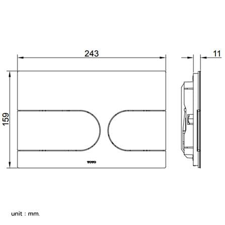 ปุ่มกดโถสุขภัณฑ์ TOTO MB175M-SS_1