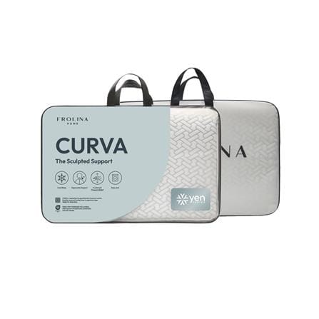 หมอนสุขภาพ เมมโมรี่โฟม FROLINA CURVA 60x40x12 ซม. สีขาว_7
