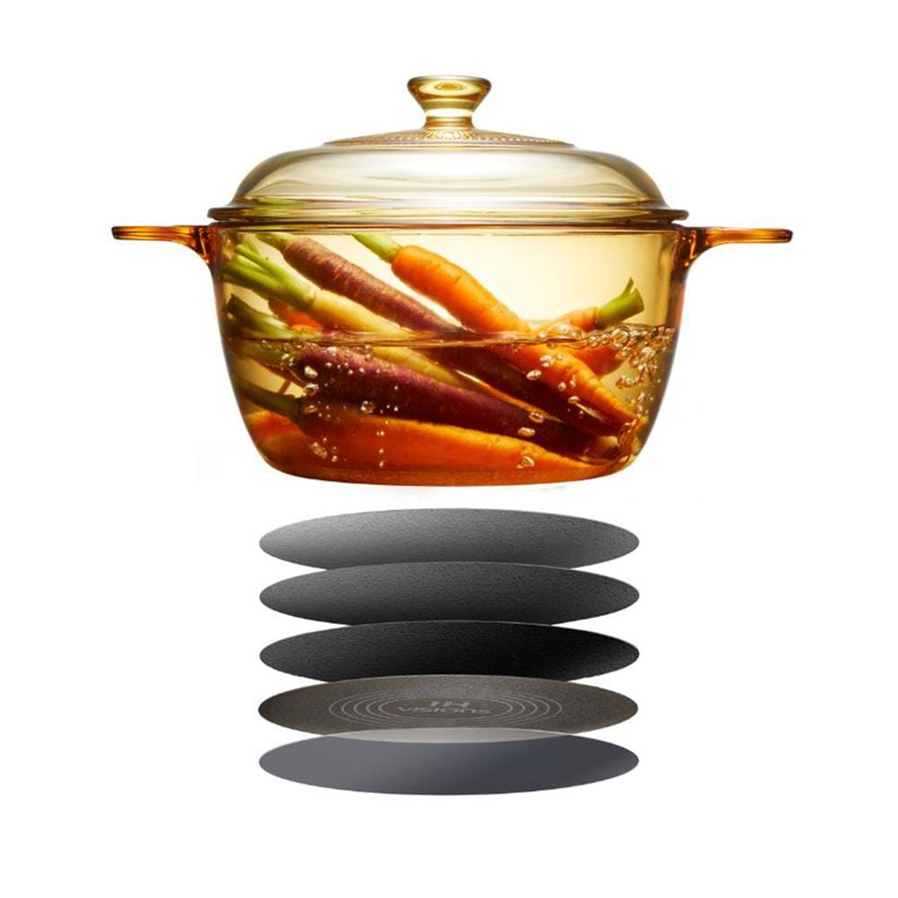 หม้อ 30 ซม. VISIONS COVERED COOKPOT IH สีเหลือง/ใส