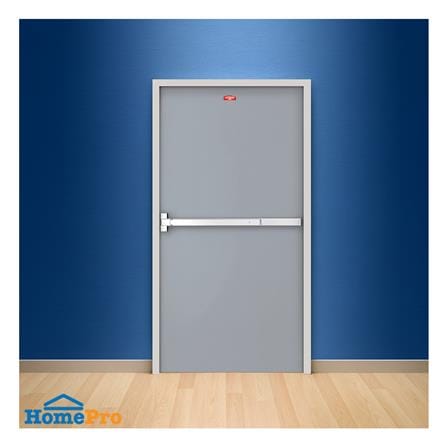 ชุดประตูเหล็กทนไฟ PROFESSIONAL DOOR FD2G 96.4x204.8 ซม. สีเทา (เปิดด้านซ้าย ออกด้านนอก)_2