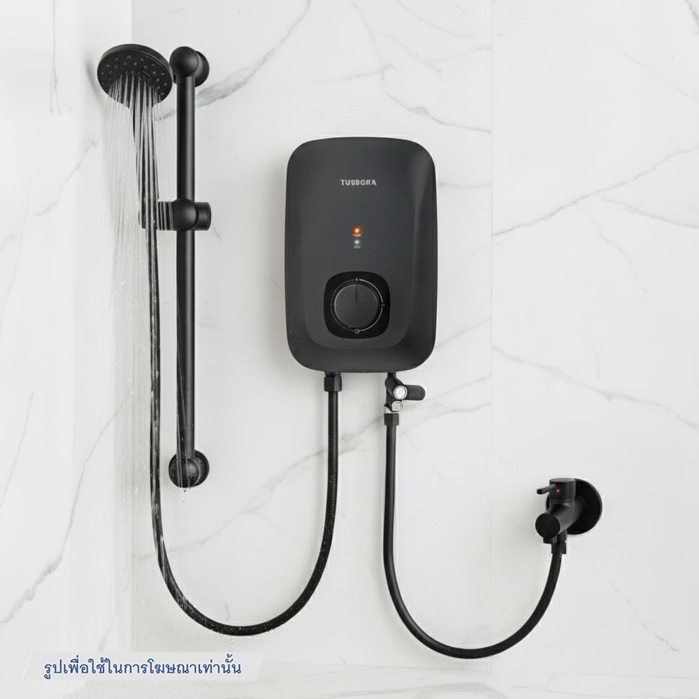 เครื่องทำน้ำอุ่น TURBORA AC-45E 4500 วัตต์ สีดำ