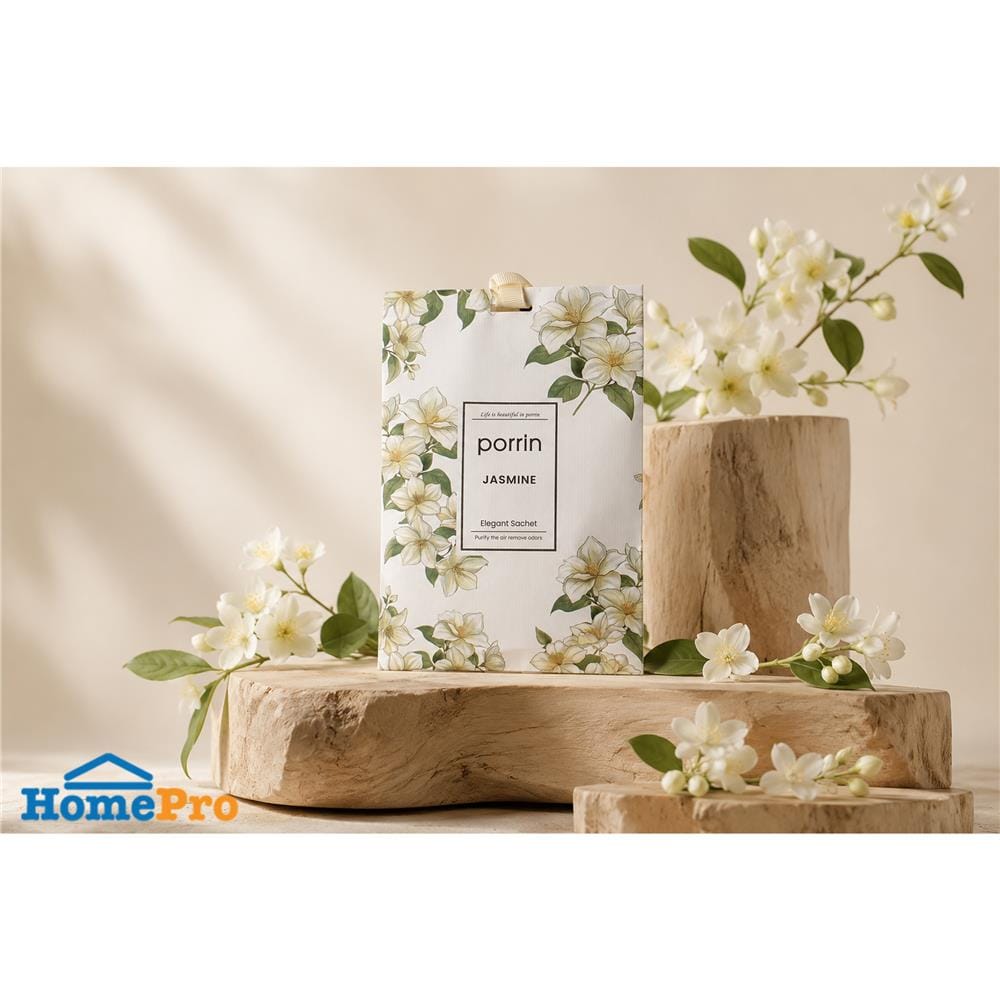 ถุงหอมปรับอากาศ PORRIN JASMINE 20 กรัม (แพ็ก 4 ชิ้น)