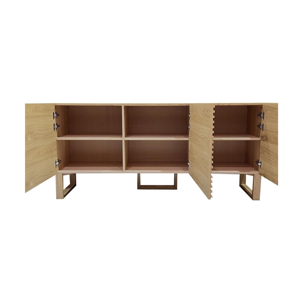 ตู้เตี้ยบานเปิด SB FURNITURE WEAVER 19243377 180 ซม. สีไม้ธรรมชาติ