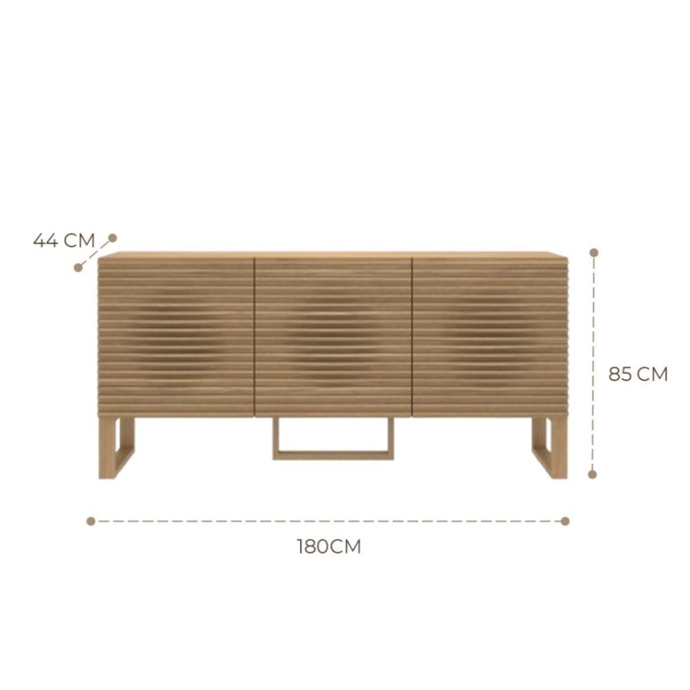 ตู้เตี้ยบานเปิด SB FURNITURE WEAVER 19243377 180 ซม. สีไม้ธรรมชาติ
