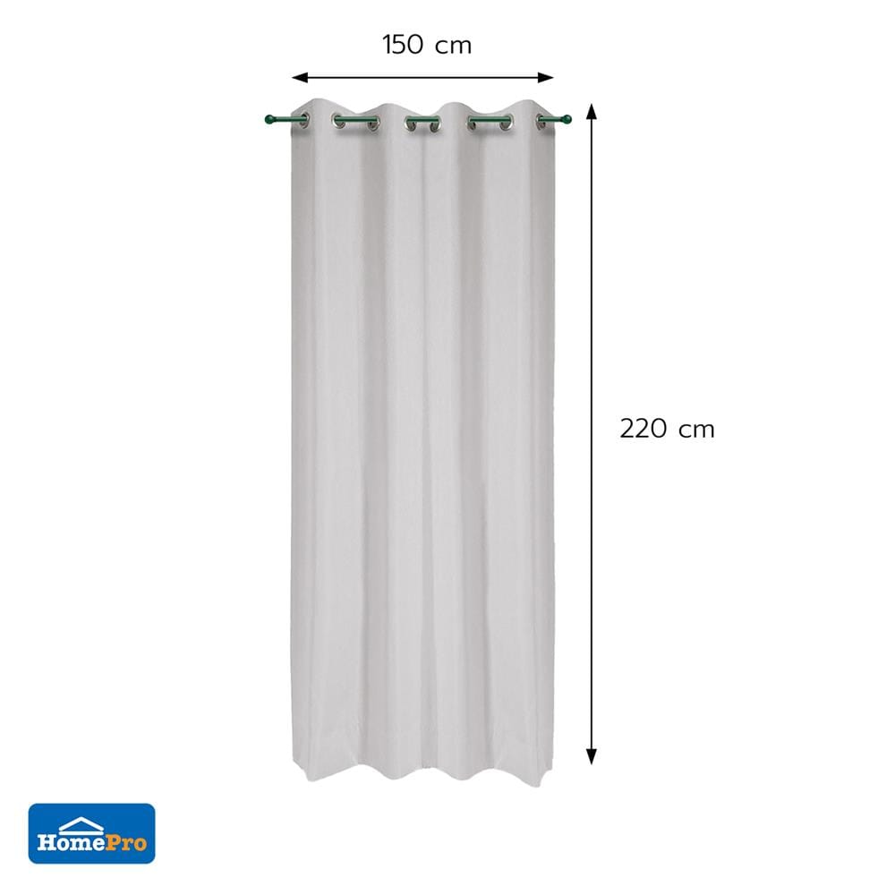 ผ้าม่าน EYELET HOME LIVING STYLE ADAM UV 150x220 ซม. สีเทา